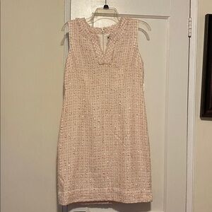 Karl Lagerfeld Pink Textured Tweed Dress
